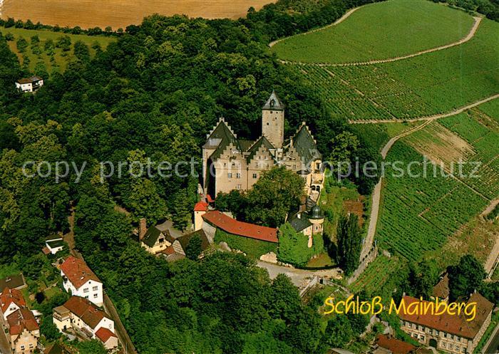 Schonungen Fliegeraufnahme Schloss Mainberg
