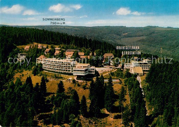 Wildbad Schwarzwald Fliegeraufnahme Drahtseilbahn-Bergstation Sommerberg