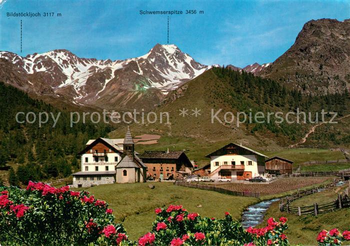 Schnals Bozen Suedtirol Gasthof Kurzras Schwemserspitze Bildstoeckljoch