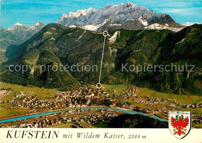 Kufstein Tirol Fliegeraufnahme Kaisergebirge Festung Geroldseck