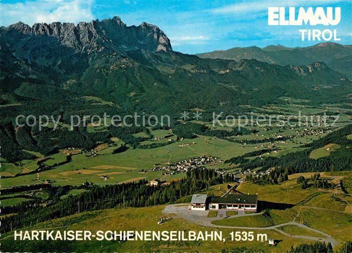 Ellmau Tirol Fliegeraufnahme Hartkaiser-Schienenseilbahn