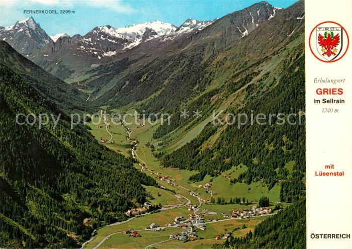 Gries Sellrain Fliegeraufnahme Luesenstal Fernerkogel