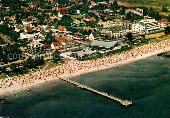 Scharbeutz Ostseebad Fliegeraufnahme Seebruecke Meerwasserwellenbad