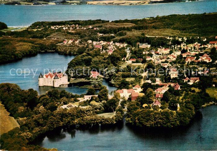 Gluecksburg Ostseebad Fliegeraufnahme Schloss Kueste von Daenemark