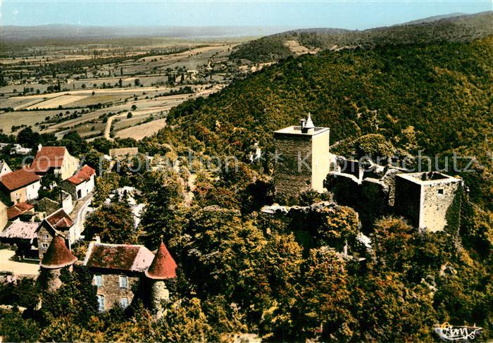 Brancion Fliegeraufnahme Chateau