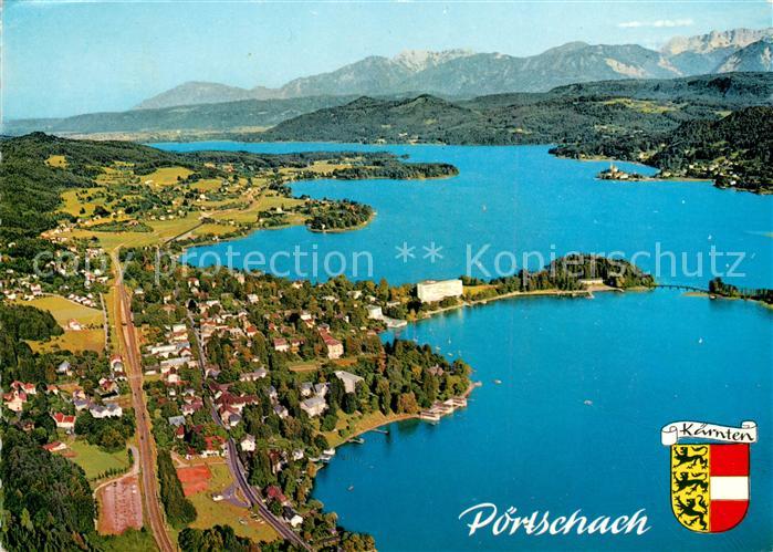 Poertschach Woerthersee Fliegeraufnahme Maria Woerth Karawanken