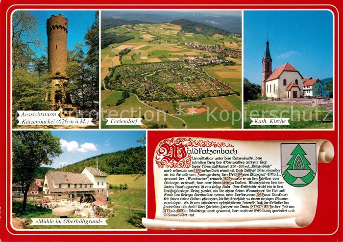 Waldbrunn Odenwald Katholische Kirche Fliegeraufnahme Aussichtsturm Katzenbuckel