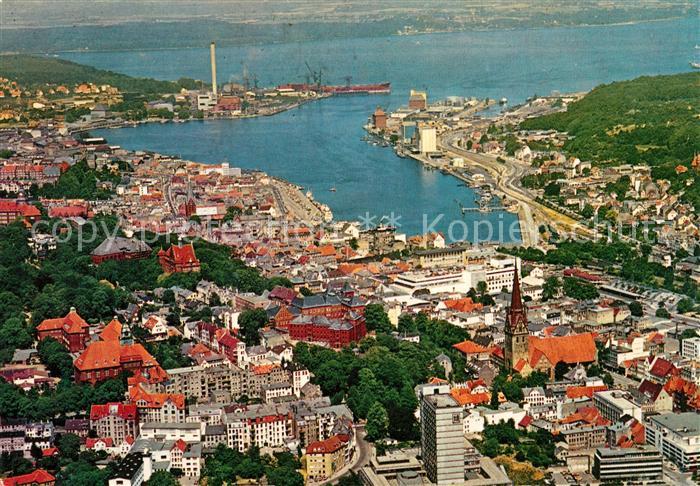 Flensburg Fliegeraufnahme Hafen Foerde