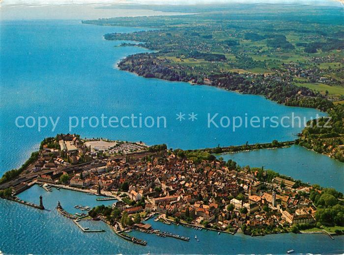 Lindau Bodensee Fliegeraufnahme Insel