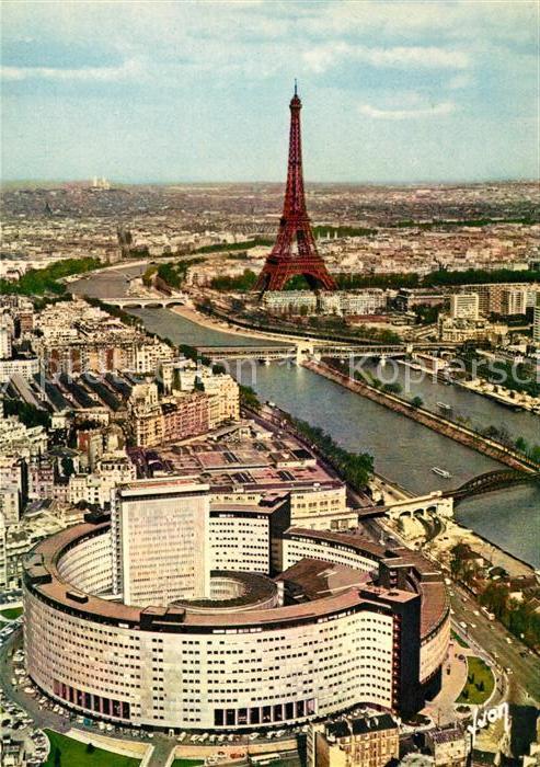 Paris Fliegeraufnahme Eiffelturm Maison de Radio France