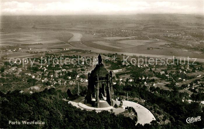 Porta Westfalica Kaiser Wilhelm Denkmal Fliegeraufnahme