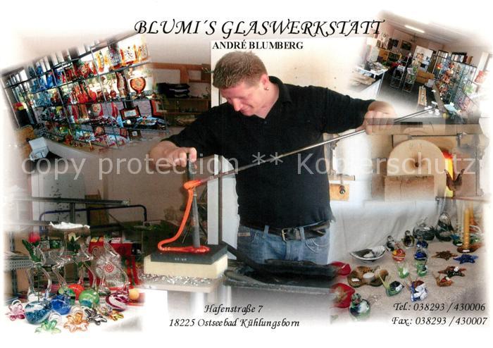 Kuehlungsborn Ostseebad Blumi's Glaswerkstatt Handwerk