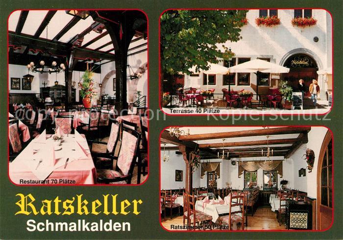 Schmalkalden Thueringen Ratskeller Restaurant Terrasse