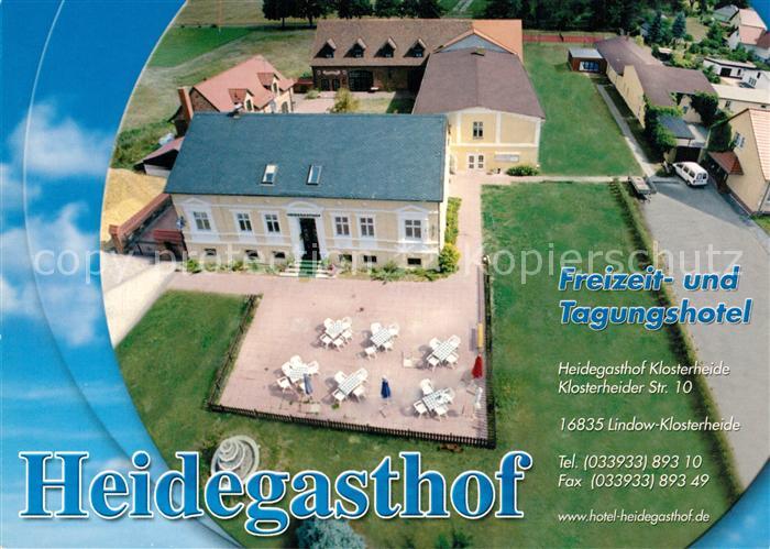 Klosterheide Lindow Freizeit- und Tagungshotel Heidegasthof Fliegeraufnahme