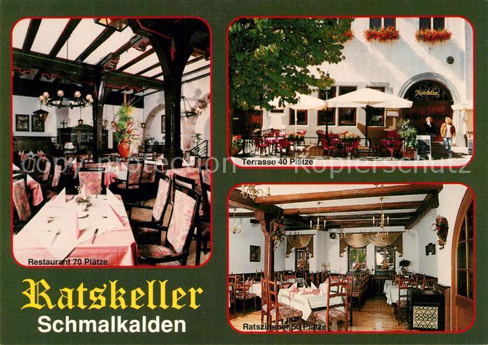 Schmalkalden Thueringen Ratskeller Restaurant Terrasse