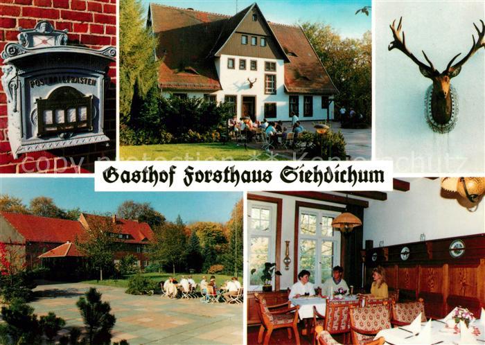 Schernsdorf Gasthof Forsthaus Siehdichum Restaurant Jagdtrophaee