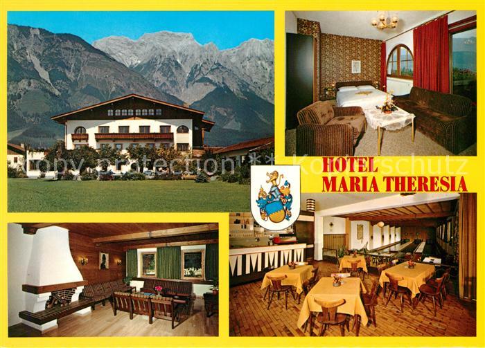 Hall Tirol Hotel Maria Theresia Restaurant Kaminzimmer Alpen