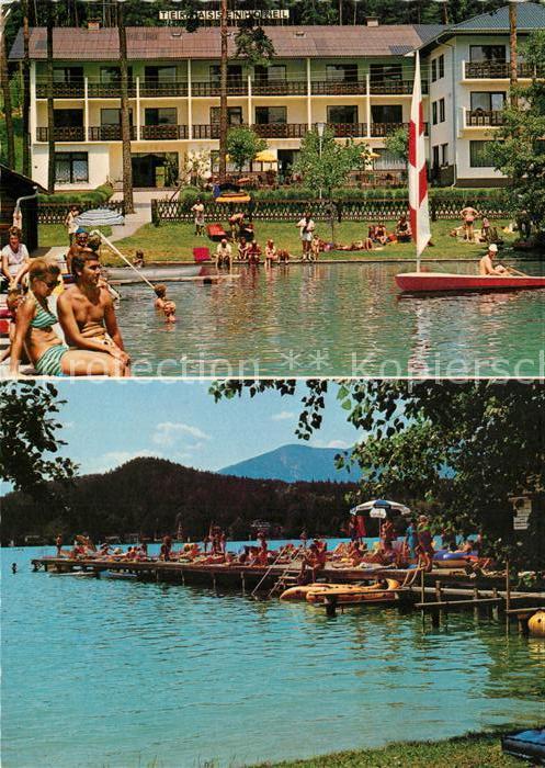 St Kanzian Klopeiner See Terrassenhotel Strandbad Liegewiese Badesteg