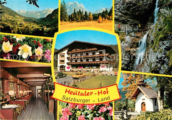 Heutal Unken Gasthof Pension Heutaler Hof Kapelle Wasserfall Landschaftspanorama