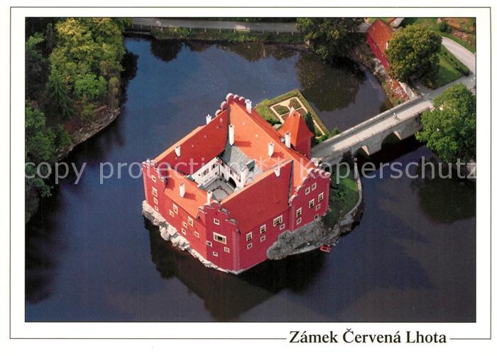 Cervena Lhota Zamek Wasserschloss Fliegeraufnahme