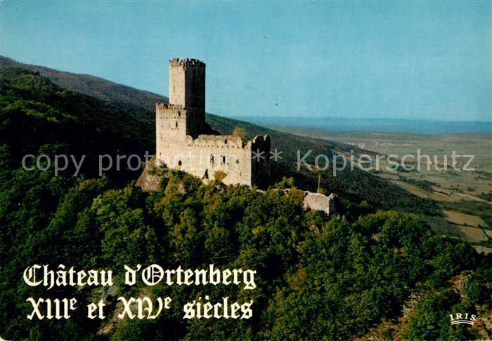 Scherwiller Chateau d Ortenberg XIII et XIV siecles vue aérienne