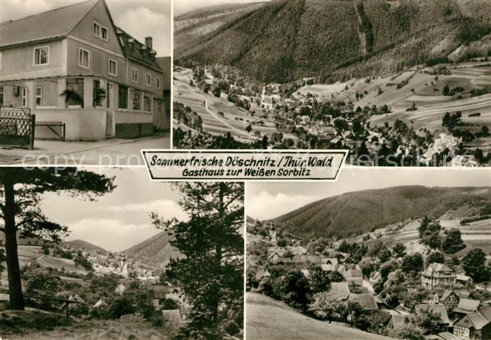 Doeschnitz Sommerfrische Gathaus zur Weissen Sorbitz Landschaftspanorama