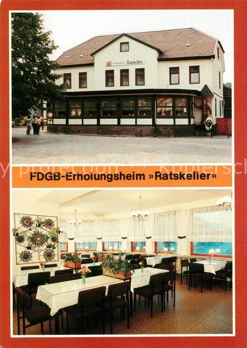 Neustadt Harz FDGB Erholungsheim Ratskeller Speisesaal