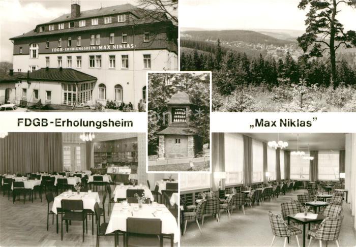 Baerenfels Erzgebirge FDGB Erholungsheim Max Niklas Landschaftspanorama Porzella
