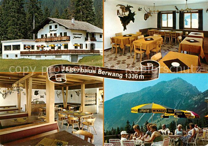 Berwang Tirol Gasthof Pension Jaegerhaus Terrasse Alpen