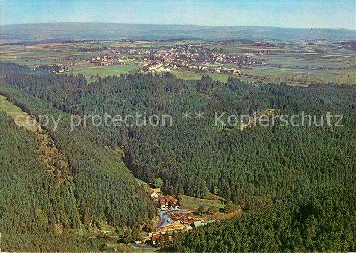 Bonndorf Schwarzwald Gasthof Pension Steinasaege Fliegeraufnahme