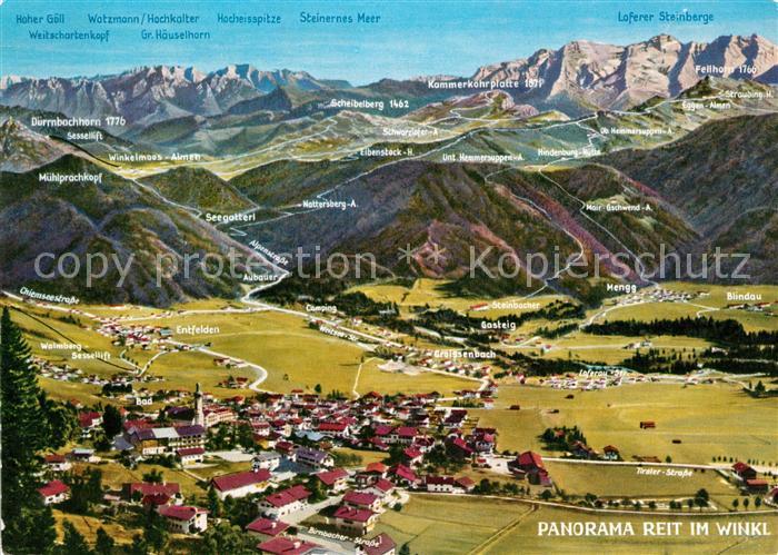 Reit Winkl Gesamtansicht Alpenpanorama Loferer Steinberge
