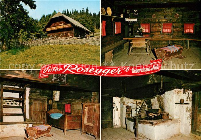 Alpl Peter Roseggers Geburtshaus Stube Ofenecke Rauchkuchl
