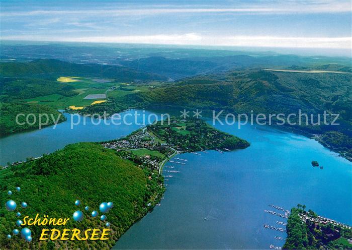 Edersee Halbinsel Scheidt Fliegeraufnahme