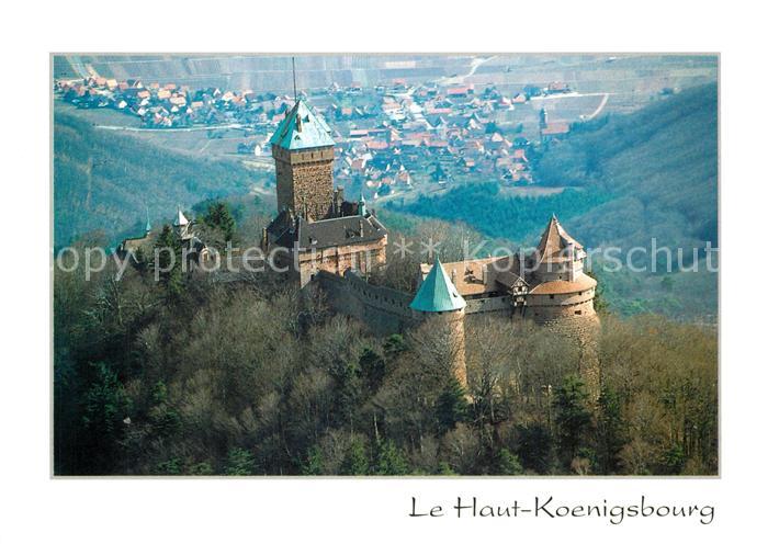 Haut-Koenigsbourg Hohkoenigsburg Forteresse feodale vue aérienne