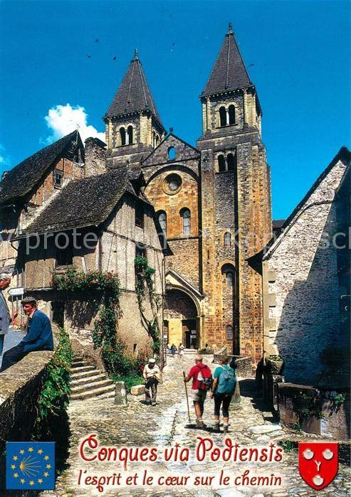 Conques Aveyron Eglise L'esprit et le coeur sur le chem