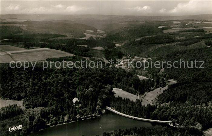 Milspe Fliegeraufnahme mit Heilenbecker Talsperre