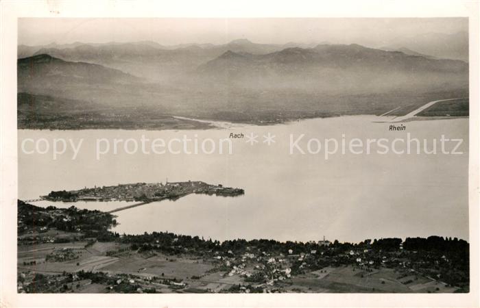 Lindau Bodensee Fliegeraufnahme mit Aach und Rhein