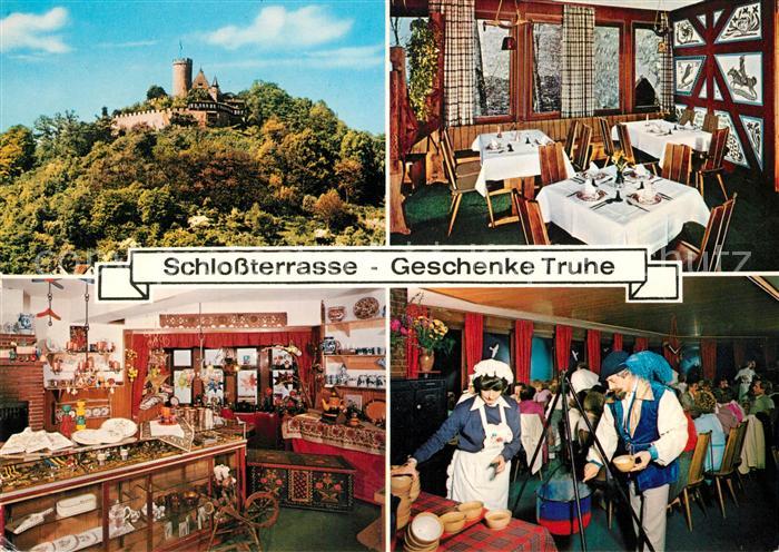 Gladenbach Lahn Hessen Schloss Schlossterrasse Geschenke Truhe