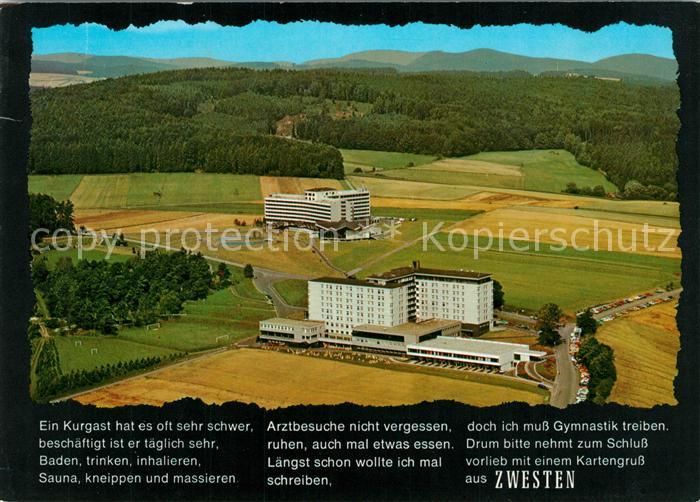 Zwesten Bad Hardtwaldklinik I und II Fliegeraufnahme
