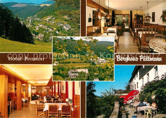 Schwalefeld Panorama Hotel Pension Berghaus Puettmann Gastraeume Terrasse