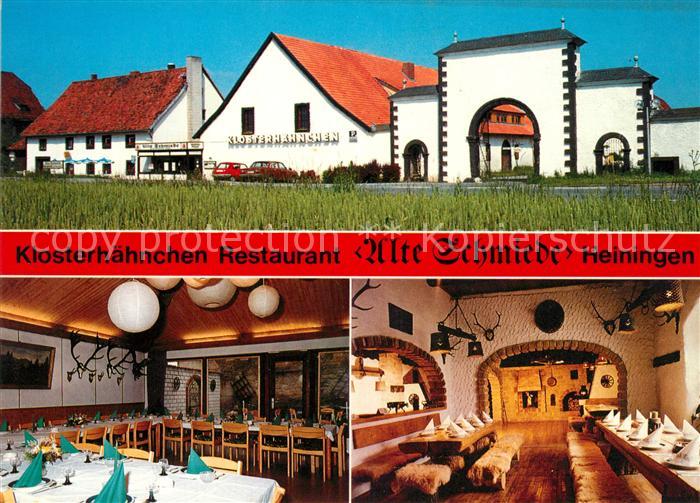 Heiningen Wolfenbuettel Klosterhaehnchen Restaurant Alte Schmiede Speisesaal
