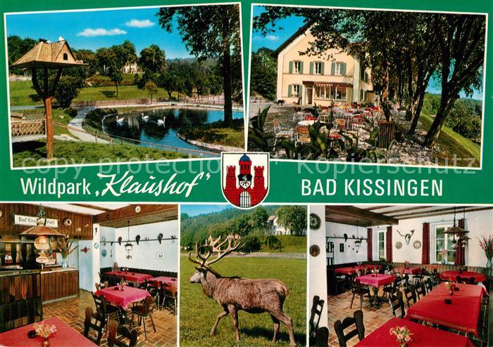 Bad Kissingen Wildpark Klaushof Restaurant Teich Terrasse Gaststube Hirsch