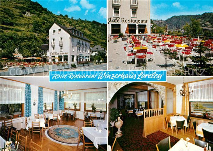 St Goar Hotel Restaurant Winzerhaus Loreley Terrasse Gaststube