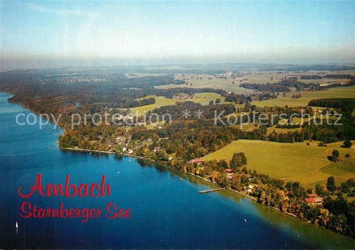 Ambach Starnbergersee Fliegeraufnahme