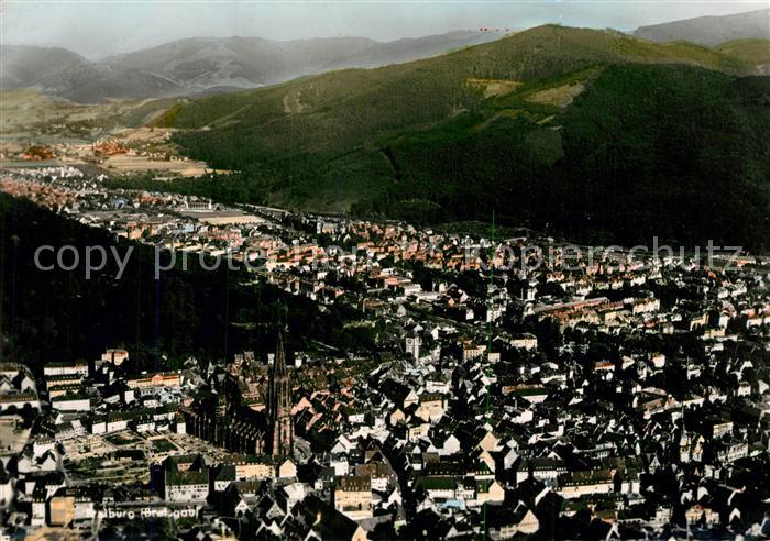 Freiburg Breisgau Fliegeraufnahme mit Muenster
