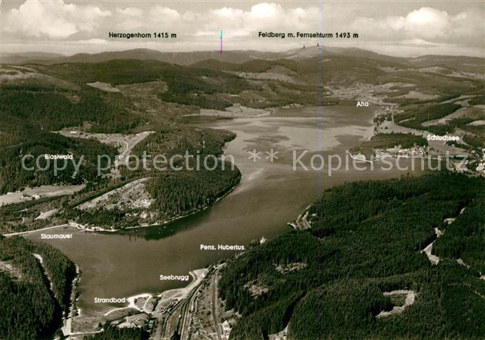 Schluchsee Fliegeraufnahme mit Blasiwald Aha und Seebrugg