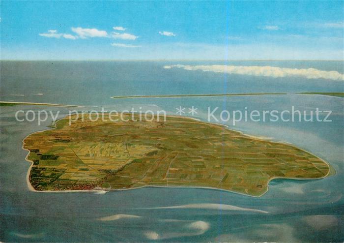 Insel Foehr Fliegeraufnahme mit Amrum und Suedspitze von Sylt