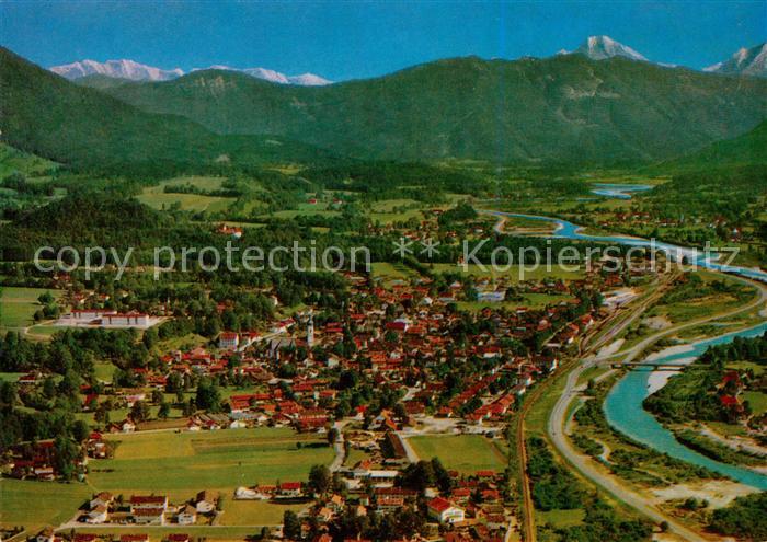 Lenggries Fliegeraufnahme mit Isar