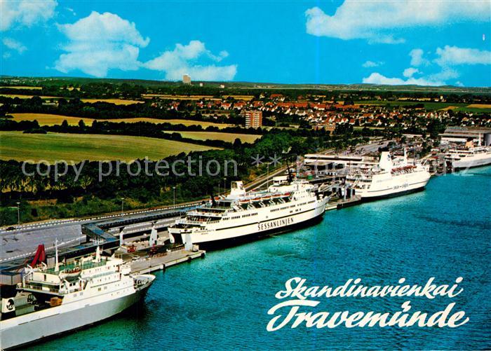 Travemuende Ostseebad Schiffslandeplatz Fliegeraufnahme