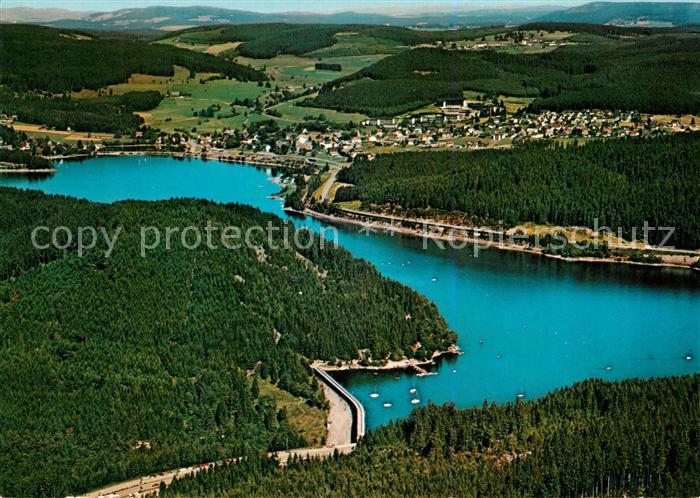 Schluchsee Fliegeraufnahme mit Staumauer See und Ortszentrum